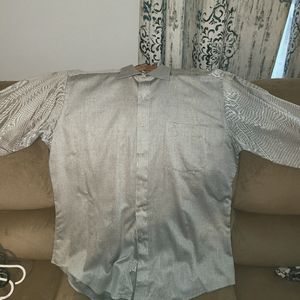 Silver Dress Shirt L
